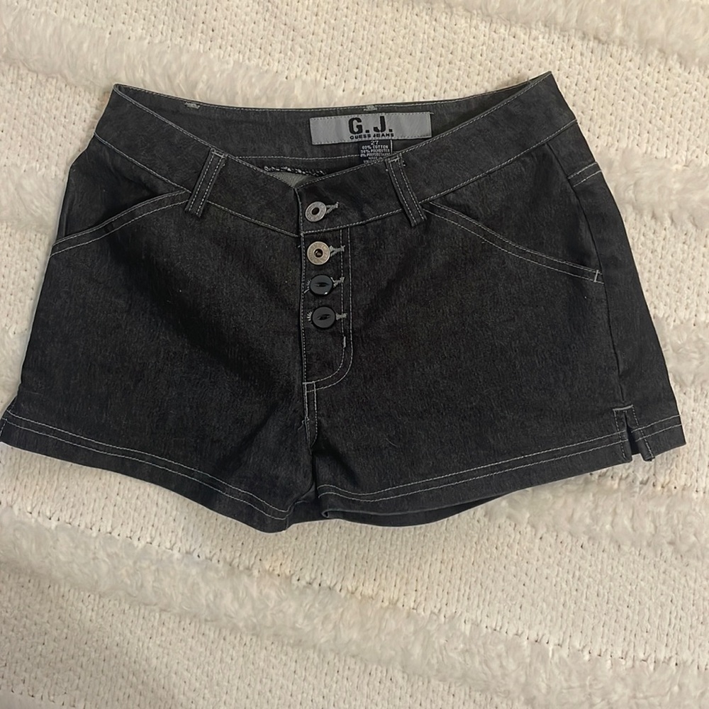 Vintage Y2K G. J. Guess jeans shorts dark wash denim women’s size 27